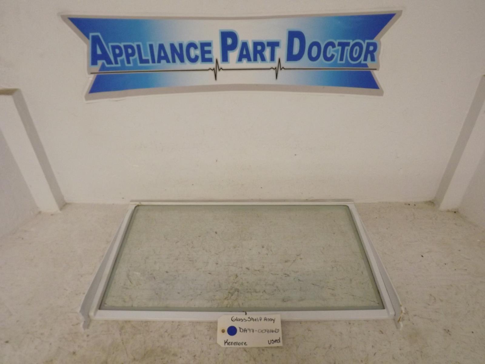 Kenmore Refrigerator DA97-00916G Glass Shelf Assy Used Kenmore Refrigerator DA97-00916G Glass Shelf Assy Used